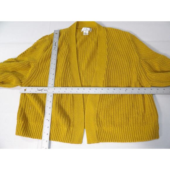 Ruby Moon Cardigan Womens Small Knit Mustard Yellow Shrug Open Style Lagenlook - Picture 9 of 11